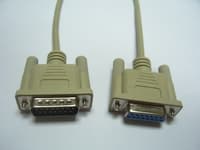 MicroConnect - Förlängningskabel till bildskärm - 15 pin D-Sub (DB-15) (hane) till 15 pin D-Sub (DB-15) (hona) - 2 m - tumskruvar - beige