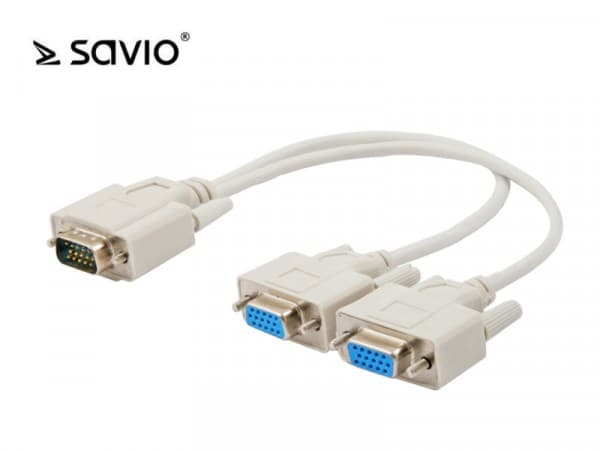 SAVIO CL-66 - Videosplitter - 2 x VGA - stasjonær