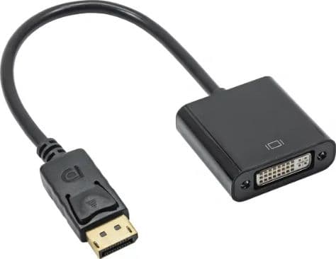 Akyga AK-AD-58 - Video adapter - dobbeltlenke - DVI-I (hunn) til DisplayPort (hann) - 20 cm - 4K-støtte, 1080p-støtte - svart