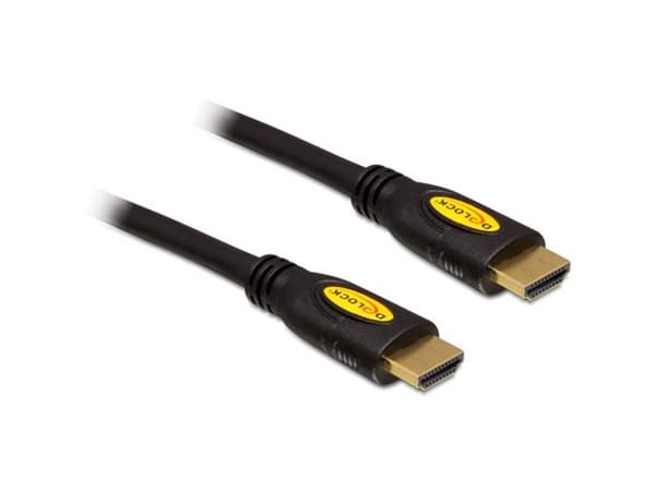 Delock High Speed - HDMI-kabel med Ethernet - HDMI hann til HDMI hann - 1.5 m - svart