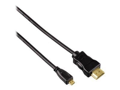 Hama High Speed HDMI Cable - HDMI-kabel - HDMI hann til mikro-HDMI hann - 2 m - skjermet - svart