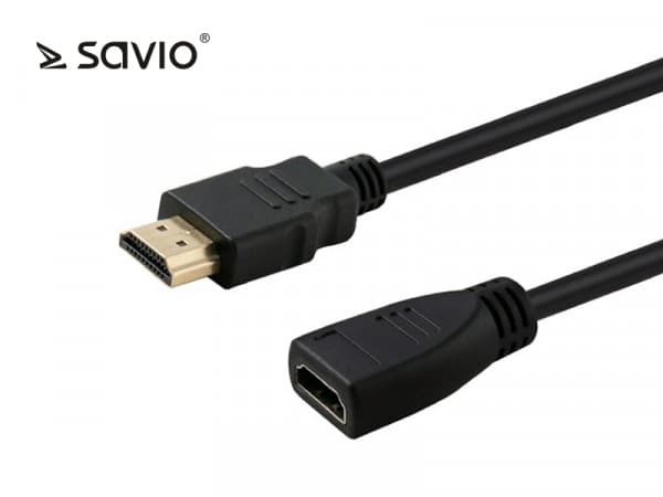 Savio CL-132, 1 m, HDMI-tyyppi A (vakio), HDMI-tyyppi A (vakio), 3D, Äänen paluukanava (ARC), Musta