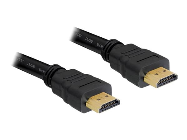 DeLOCK 20m, HDMI - HDMI, 20 m, HDMI-tyyppi A (vakio), HDMI-tyyppi A (vakio), 4096 x 2160 pikseliä, 10,2 Gbit/s, Musta