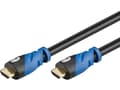 Pikkukuva 1 / 5: Goobay 72319, 3 m, HDMI-tyyppi A (vakio), HDMI-tyyppi A (vakio), 18 Gbit/s, Äänen paluukanava (ARC), Musta, Sininen
