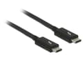 Miniatyrbilde 2 av 5: Delock - Thunderbolt-kabel - 24 pin USB-C (hann) til 24 pin USB-C (hann) - USB 3.1 Gen 2 / Thunderbolt 3 / DisplayPort 1.2a - 20 V - 5 A - 1 m - 4K-s