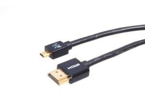 Maclean MCTV-723 - HDMI-kabel med Ethernet - 19 pin micro HDMI Type D hann til HDMI hann - 3 m - dobbeltisolert - 4K-støtte