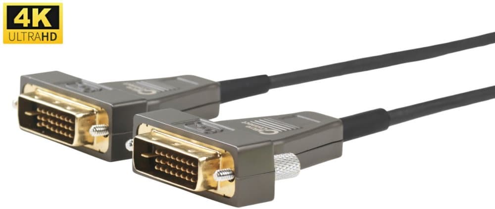 MicroConnect Premium Optic DVI 24+1 cable 50m cable, 4K 30Hz,10.2Gbps Support: EDID/HDCP2.2