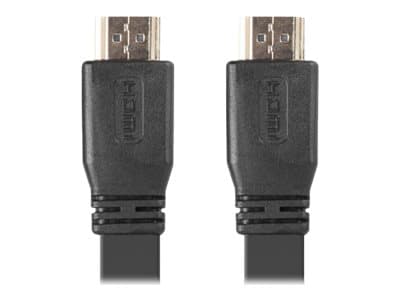 Lanberg - Premium hög hastighet - HDMI-kabel med Ethernet - HDMI hane till HDMI hane - 1.8 m - svart - platt, stöd för 4K, stöd för 1080p