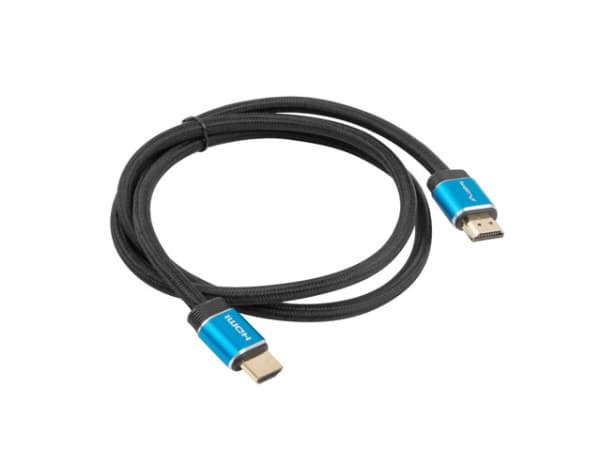 Lanberg - Premium High Speed - HDMI-kabel med Ethernet - HDMI hann til HDMI hann - 1 m - trippel beskyttelse - svart - 4K-støtte