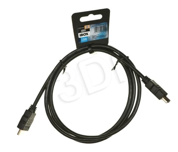 iBOX HD01 - HDMI-kabel med Ethernet - HDMI han till HDMI han - 1,5 m - sort