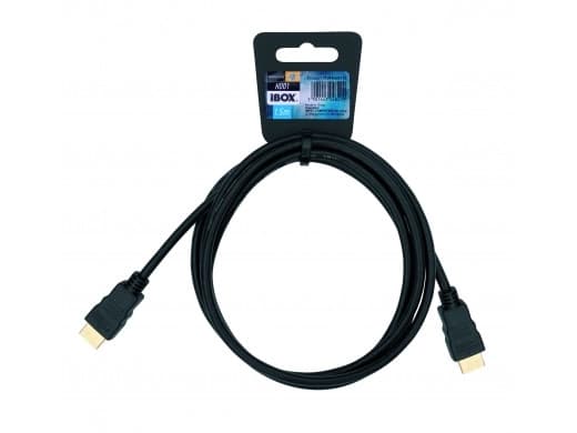 iBOX HD01 - HDMI-kabel med Ethernet - HDMI han till HDMI han - 1,5 m - sort