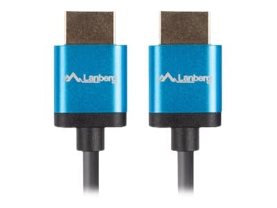 Lanberg - Premium hög hastighet - HDMI-kabel med Ethernet - HDMI hane till HDMI hane - 50 cm - svart - stöd för 4K, stöd för 1080p
