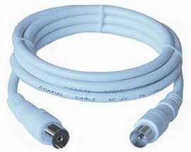 PremiumCord TV M/F, 75 Ohm, 3m, 3 m, IEC, vit