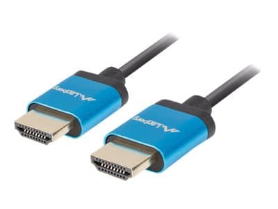 Lanberg - Premium High Speed - HDMI-kaapeli med Ethernet - HDMI han til HDMI han - 1 m - lajittelu - 4K-tuki, 1080p-tuki