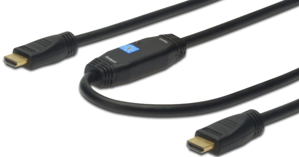 MicroConnect HDMI High Speed cable with AMP, 10m Active HDMI w. Amplifier Max.: 1920x1200 Pixel, 60Hz