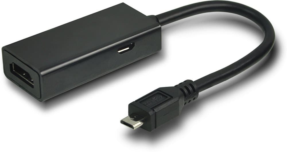 MicroConnect MHL Adaptor, 5-pin Black color, and in retail bag USB2.0 Micro Male to HDMI standard Female + USB2.0 Micro Female