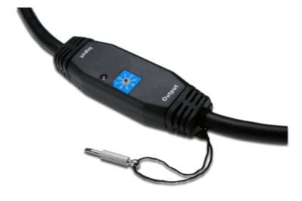 DIGITUS - HDMI-kabel - HDMI hann til HDMI hann - 20 m - dobbeltisolert - svart