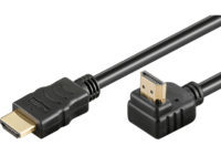 MicroConnect - HDMI-kabel med Ethernet - HDMI hane till HDMI hane vinklad - 2 m