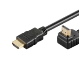MicroConnect - HDMI-kabel med Ethernet - HDMI hane till HDMI hane vinklad - 2 m