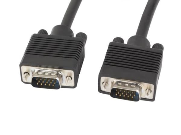 Lanberg - VGA-kabel - HD-15 (VGA) (hann) til HD-15 (VGA) (hunn) - 5 m - tommelskruer, 1080p-støtte - svart