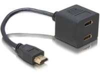 Delock - HDMI-adapter - HDMI hane till HDMI hona - 20 cm