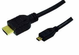 LogiLink High Speed with Ethernet - HDMI-kabel med Ethernet - HDMI hann til 19 pin micro HDMI Type D hann - 2 m