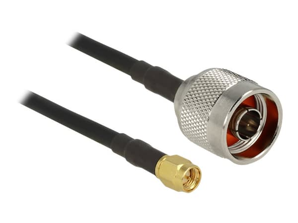 Delock - Antennekabel - SMA hann til N-kontakt hann - 10 m - svart