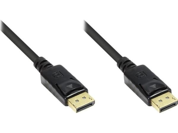 Good Connections DisplayPort-liitäntäkaapeli 3m kullattu molemmin puolin musta