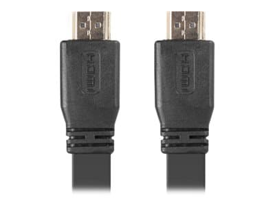 Lanberg - Premium High Speed - HDMI-kabel med Ethernet - HDMI hann til HDMI hann - 5 m - svart - flat, 4K-støtte, 1080p-støtte