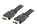 Miniatyrbilde 1 av 5: Lanberg - Premium High Speed - HDMI-kabel med Ethernet - HDMI hann til HDMI hann - 5 m - svart - flat, 4K-støtte, 1080p-støtte