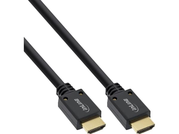 InLine 17901P, 1 m, HDMI Typ A (standard), HDMI Typ A (standard), 3D kompatibilitet, 48 Gbit/s, Svart