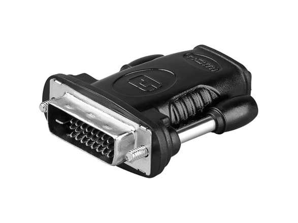 Goobay A 333 (HDMI 19pin F/DVI-D 24+1pin M), HDMI 19pin F, DVI-D 24+1pin M, Sort