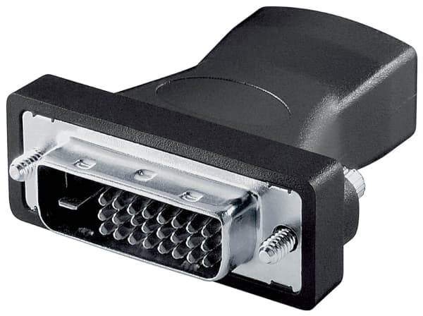 Goobay A 333 (HDMI 19pin F/DVI-D 24+1pin M), HDMI 19pin F, DVI-D 24+1pin M, Sort