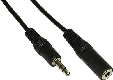 InLine 99935, 3.5mm, Hankjønn, 3.5mm, Hunkjønn, 5 m, Sort