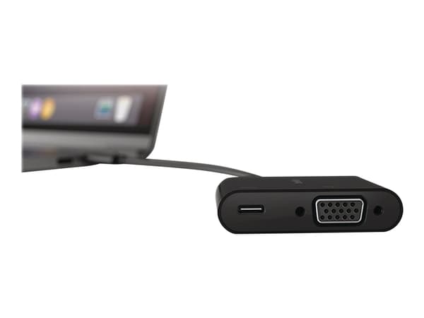 Belkin USB-C to HDMI + Charge Adapter - Videokort - 24 pin USB-C hane till HDMI, USB-C (enbart ström) hona - svart - stöd för 4K, USB Power Delivery