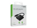 Miniatyrbild 2 av 5: Belkin USB-C to HDMI + Charge Adapter - Videokort - 24 pin USB-C hane till HDMI, USB-C (enbart ström) hona - svart - stöd för 4K, USB Power Delivery