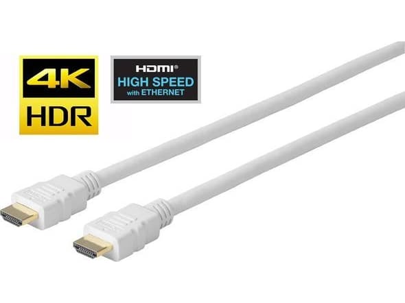 VivoLink Pro - High Speed - HDMI-kabel med Ethernet - HDMI hann til HDMI hann - 15 m - trippel beskyttelse - hvit - 4K-støtte, aktiv, støtte for Dolb