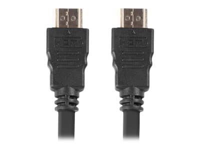 Lanberg - High Speed - HDMI-kabel med Ethernet - HDMI hann til HDMI hann - 1.8 m - skjermet - svart - 4K-støtte (en pakke 10)