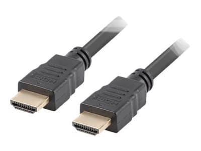 Lanberg - High Speed - HDMI-kabel med Ethernet - HDMI hann til HDMI hann - 1 m - skjermet - svart (en pakke 10)