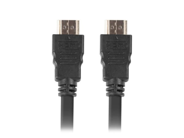 Lanberg - High Speed - HDMI-kabel med Ethernet - HDMI hann til HDMI hann - 1 m - skjermet - svart (en pakke 10)