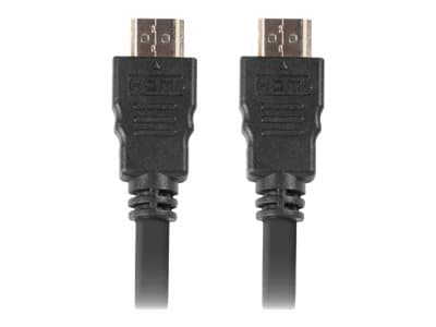 Lanberg - High Speed - HDMI-kabel med Ethernet - HDMI hann til HDMI hann - 1 m - skjermet - svart (en pakke 10)