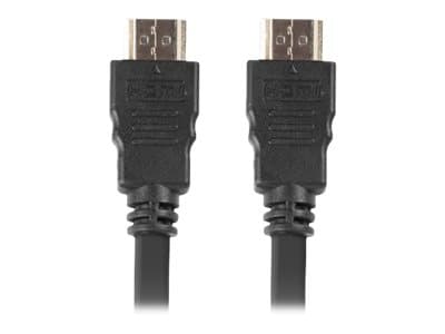 Lanberg - High Speed - HDMI-kabel med Ethernet - HDMI hann til HDMI hann - 1 m - skjermet - svart (en pakke 10)