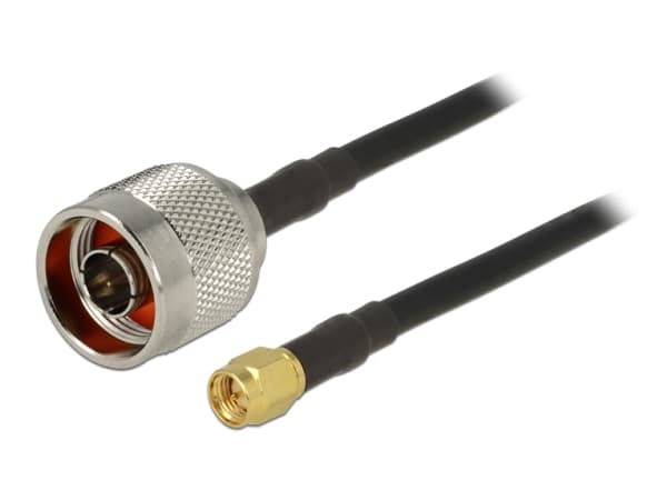 Delock - Antennekabel - SMA hann til N-kontakt hann - 2.5 m - svart