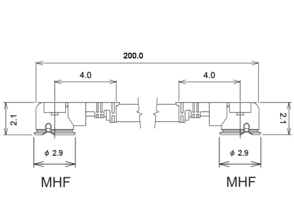 Delock - Antennekabel - MHF/U.FL plugg vinklet til MHF/U.FL plugg vinklet - 20 cm - koaksial - svart