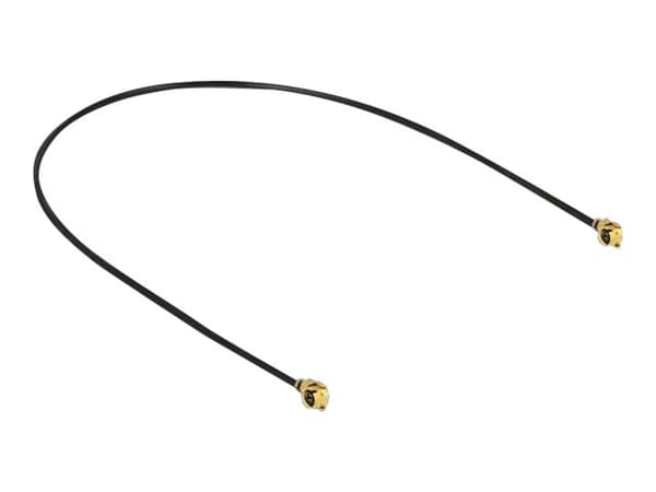 Delock - Antennekabel - MHF/U.FL plugg vinklet til MHF/U.FL plugg vinklet - 20 cm - koaksial - svart
