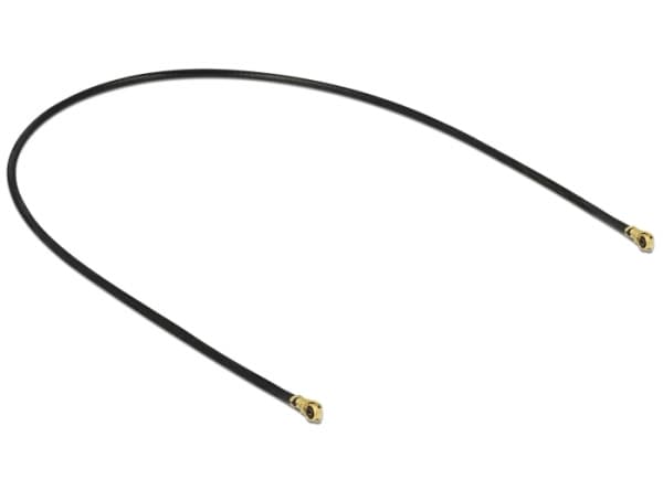 Delock - Antennekabel - MHF4/HSC plugg vinklet til MHF4/HSC plugg vinklet - 20 cm - koaksial - svart