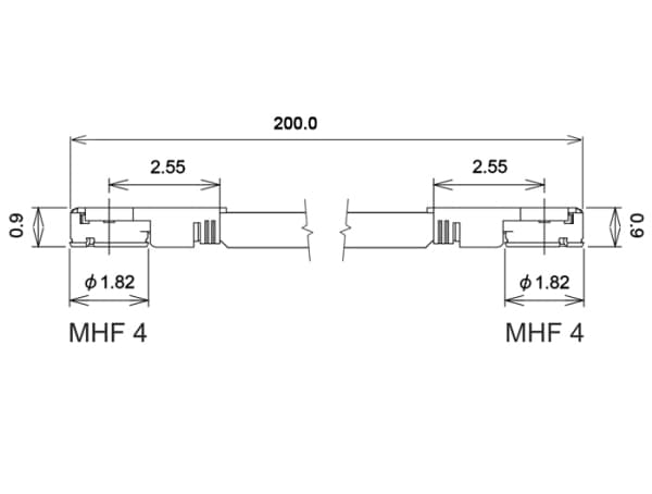 Delock - Antennekabel - MHF4/HSC plugg vinklet til MHF4/HSC plugg vinklet - 20 cm - koaksial - svart