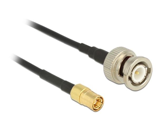 Delock - Antennekabel - BNC hann til SMB hann - 3 m - koaksial - svart