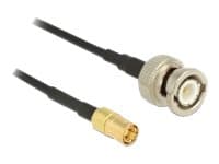 Delock - Antennekabel - BNC hann til SMB hann - 3 m - koaksial - svart