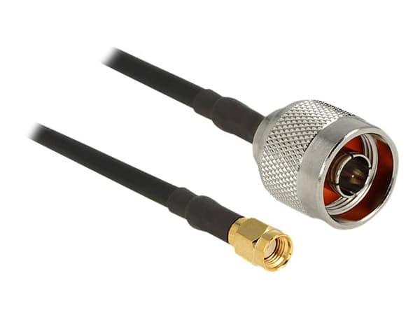 Delock - Antennekabel - SMA plugg til N-kontakt plugg - 10 m - svart